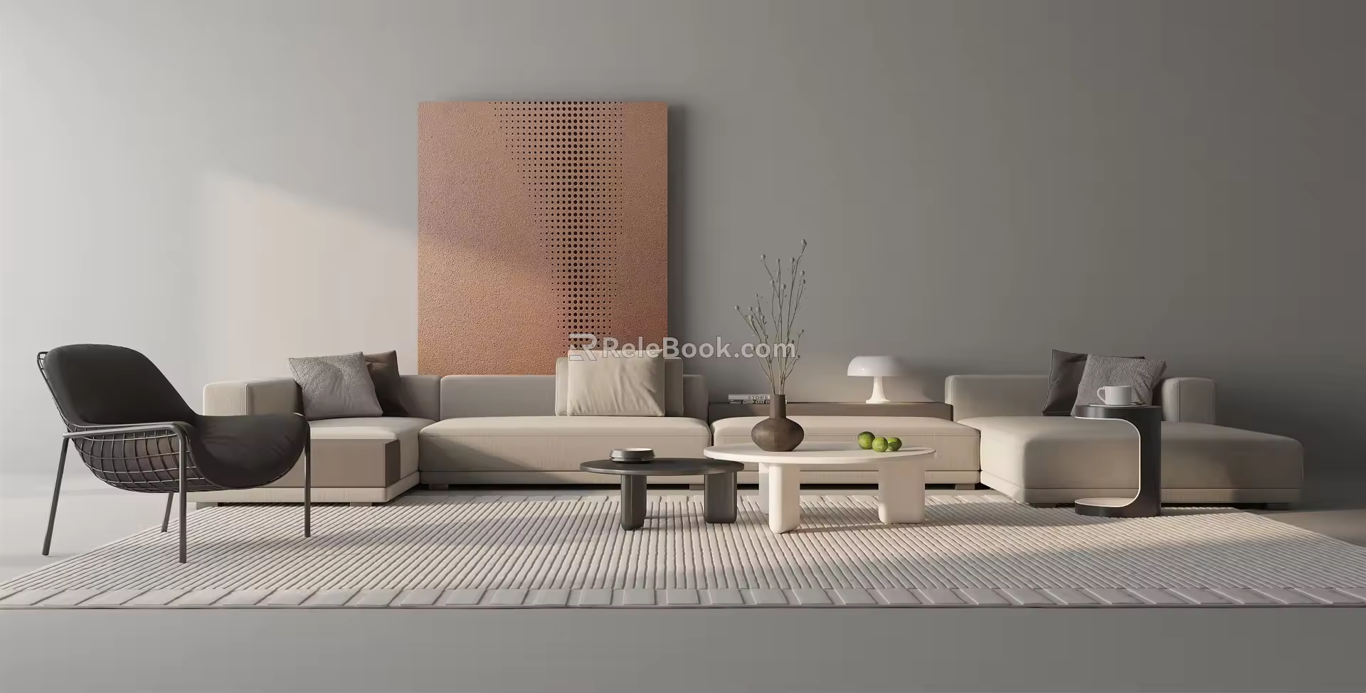 Modern Sofa Coffee Table Combination Sofa 3d model