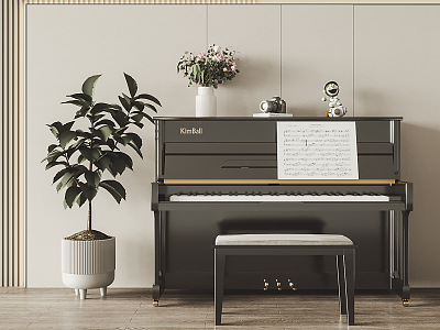 Modern Piano Paint Piano 3d model