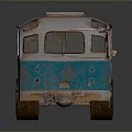 Vintage Bus Turquoise And Red Exterior Classic Retro Design Details