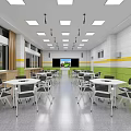 Recording and broadcasting room, student classroom, recording and broadcasting space 3d model