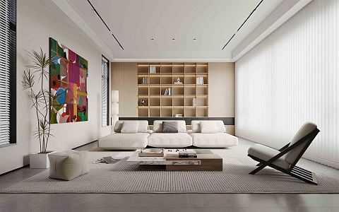 modern living room 3d model