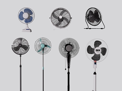 Modern Electric Fan Floor Fan Desk Fan Ceiling Fan Wall Swing Head Fan 3d model