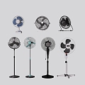 Modern Electric Fan Floor Fan Desk Fan Ceiling Fan Wall Swing Head Fan 3d model