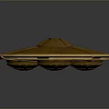 Circular Copper Colored Metal Object With Textured Surface And Green Light Spots On Dark Background