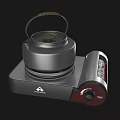 Stainless Steel Electric Cooking Pot With Heating Base Handle Control Knob And Digital