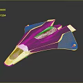 Futuristic Aircraft Design With Sleek Gray White Body Transparent Cockpit And Red Accents
