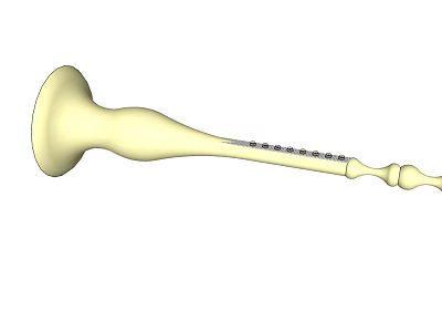 Instrument Art Supplies Light Yellow Horn Shaped With Keys And Smooth Design 3d model