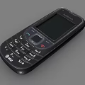 Nokia Black Feature Mobile Phone With Physical Keypad And Screen Design 3d model