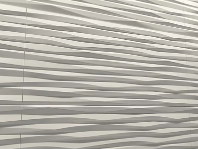 Modern Gray White Wavy Texture Wall Interior With Decorative Design Patterns 3d model