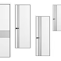 Modern Hinged Door Styles For Home Interior With Different Panel Designs 3d model