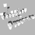 Various Types of Modern Toilet Designs and Bathroom Accessories Collection