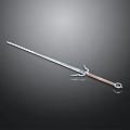 Traditional Long Handle Weapon with Metal Spearhead Forked Design and Wooden Grip