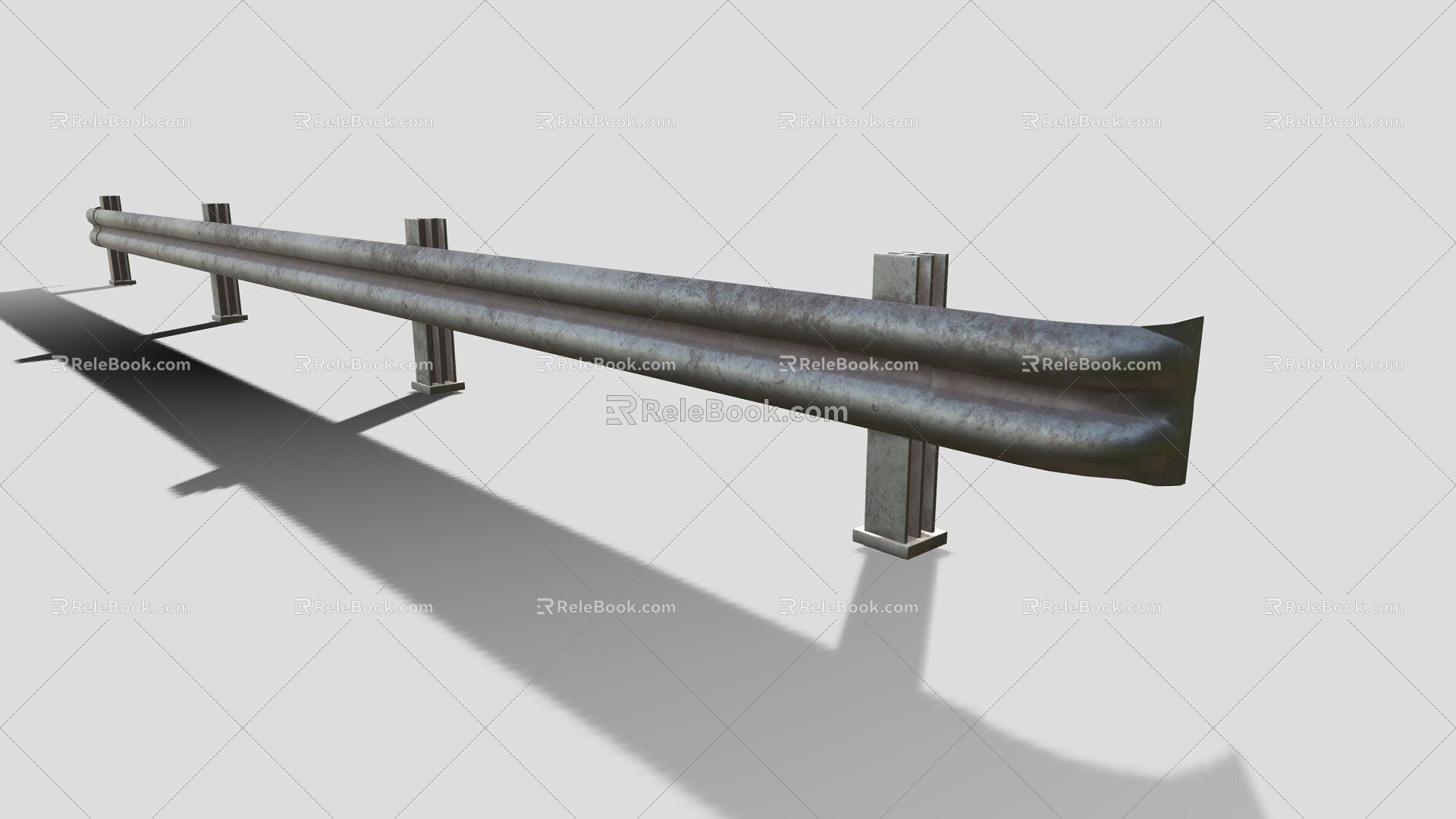 Railway guardrail 3d model