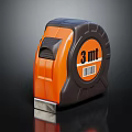 Orange And Black 3M Measuring Tape For Hardware Tools And Projects