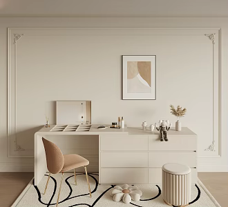 cream wind dresser 3d model