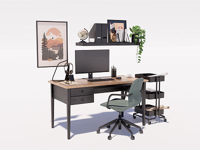 Modern desk and chair desk and chair computer combination office desk and chair combination model