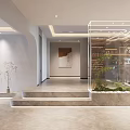 Modern Living And Dining Area Interior With Dining Table Chairs Large Windows Recessed Lighting And Cabinets