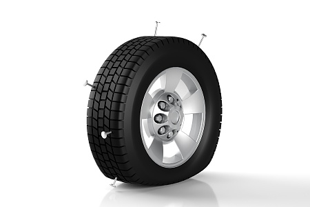 Modern Tire Breakage 3d model