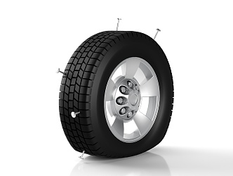 Modern Tire Breakage 3d model