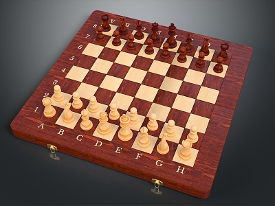 modern chess pieces model