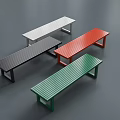 Modern Durable Multicolor Slatted Outdoor Chairs For Patio Garden And Public Park Rest Spaces