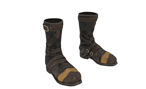 Modern Boots Shabby Boots 3d model