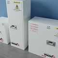 White Industrial Electrical Control Boxes with CE Certification Warning Labels and Digital Displays