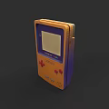 Retro Entertainment Electronics Handheld Game Console With Orange Purple Design Classic Screen And Control Buttons