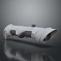 Modern Tactical Weapon Featuring Sleek White Design And 3D Rendered Scope Details