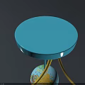 Playful Kids Room Chandelier With Blue Top Yellow Wires White Globes Airplane Models And Globe