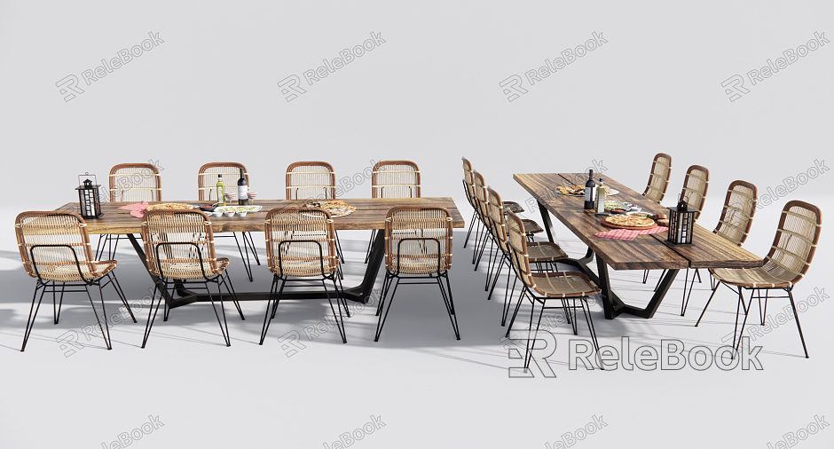 Modern Outdoor Table and Chair Outdoor Leisure Table and Chair model