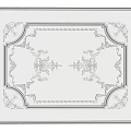 Elegant Decorative Lines on White Wall Panel with Intricate Floral Relief Design