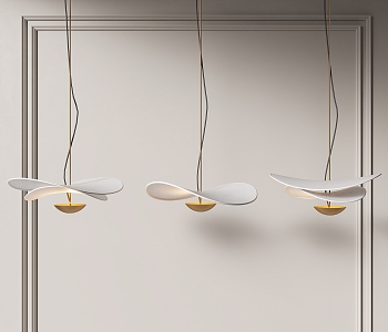 Modern chandelier cream chandelier 3d model