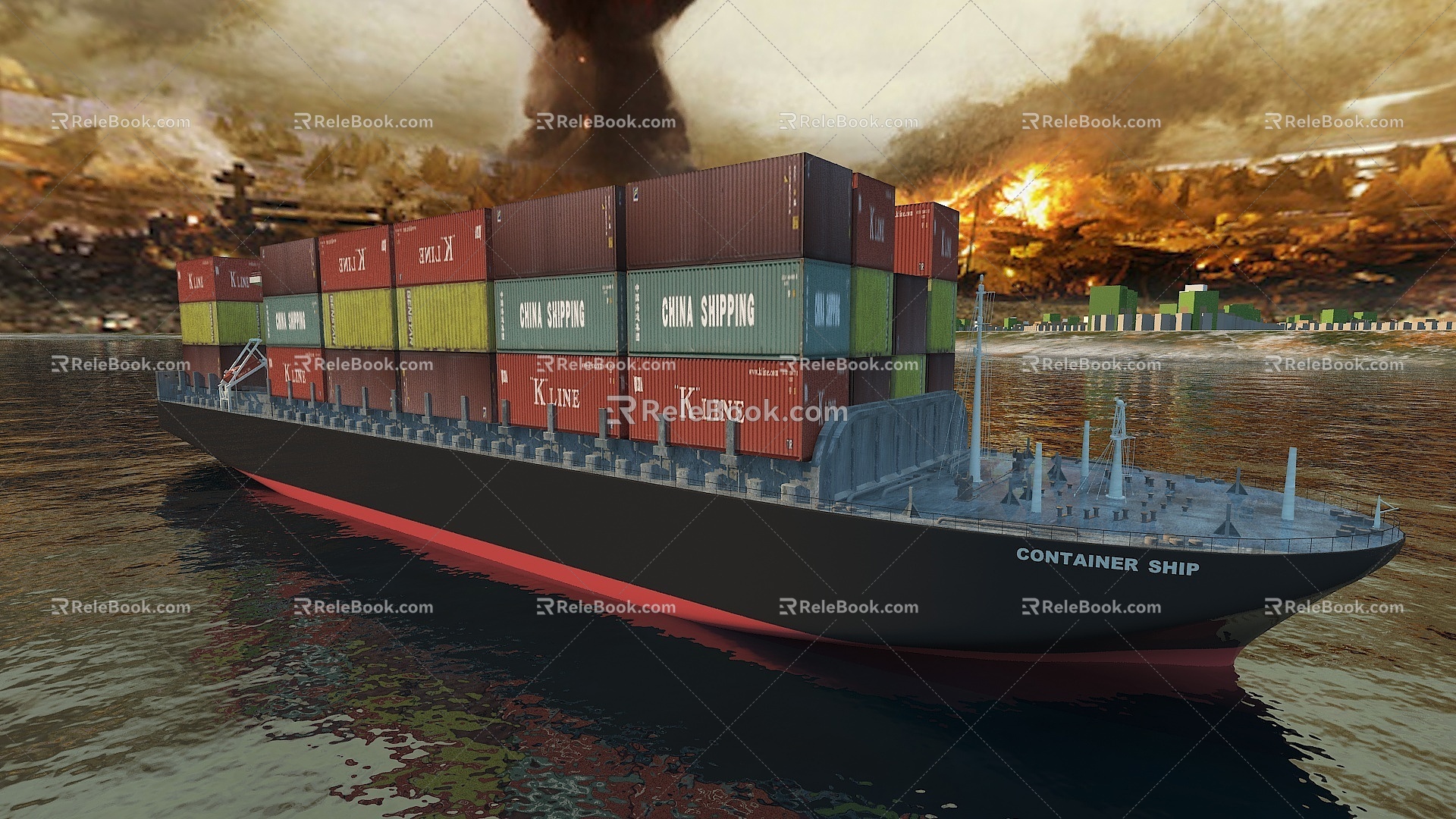 cargo ship shipping cargo ship 3d model