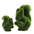 Topiary Plant Arrangement With Heart Shaped Sign Squirrel Bear Dinosaur Shapes For Children's Art