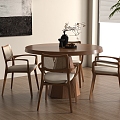 New Chinese Dining Table and Chair Combination 3d model