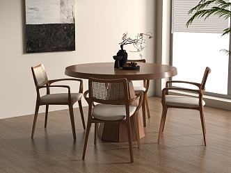 New Chinese Dining Table and Chair Combination 3d model