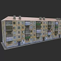 Garden Landscape Design For Multi Floor Residential Apartment Building With Balconies And Greenery