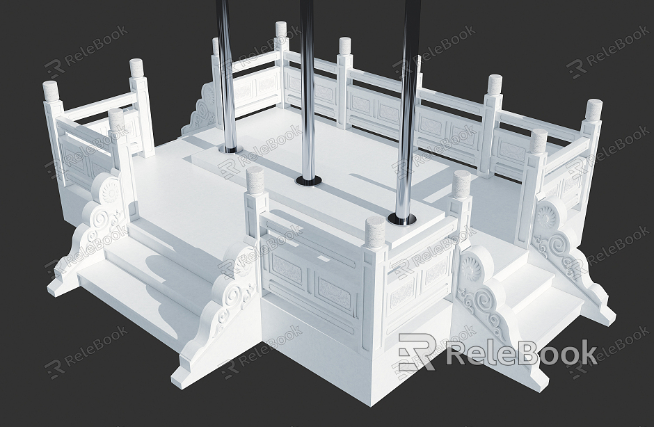 New Chinese-style Flag-raising Platform model