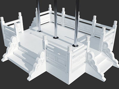 New Chinese-style Flag-raising Platform model