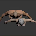 3D Rendered Male And Female Figures In Underwear Standing Together