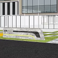 Modern Office Building Complex With Low Rise High Rise Structures Green Spaces And Parking
