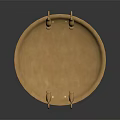 Golden Decorative Tray with Claw Shaped Supports and Ornate Legs for Home Decor