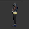 Stylish Men's Casual Outfit With Denim Jacket T-shirt Pants And Sneakers