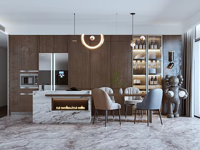 Simple Restaurant Modern Restaurant 3d model