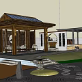 Japanese Garden Landscape With Stone Stepping Path Maple Trees And Stone Lanterns