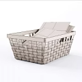 Storage Baskets with Multiple Colors Woven Design for Organizing Magazines and Household Items