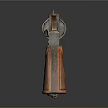 Vintage Revolver With Wooden Grip Classic Metal Parts And Retro Design