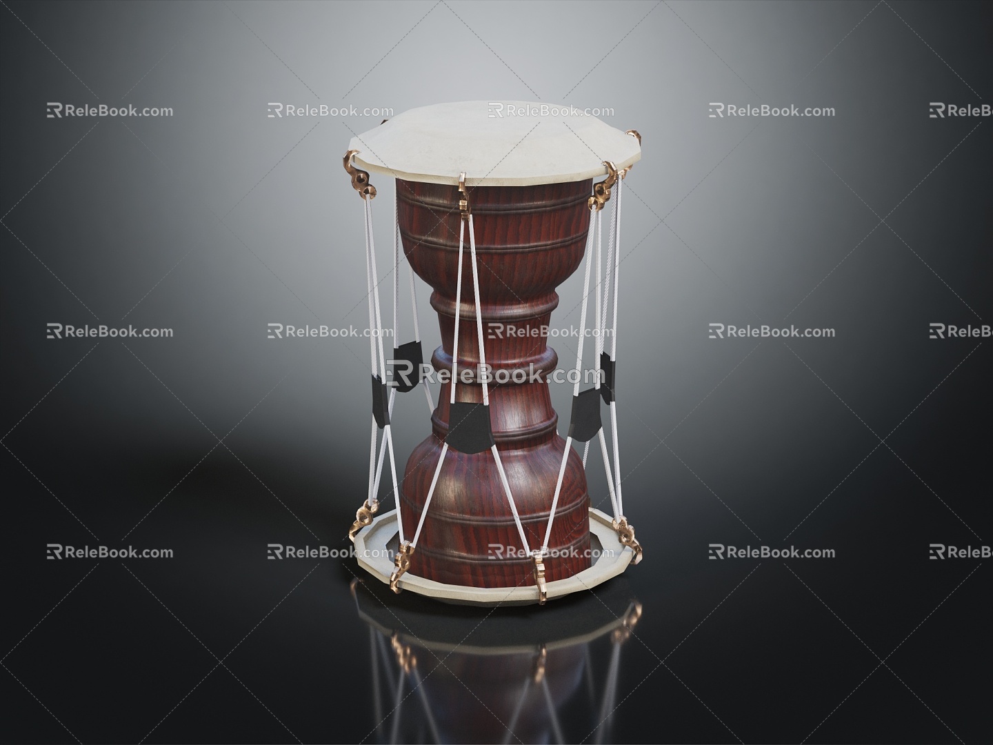 Modern Drum African Drum Musical Instrument 3d model