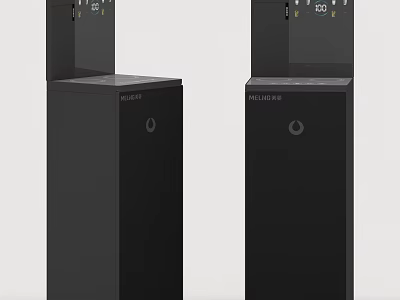 Two Black Standing Modern Kitchen Appliances With Sleek Design For Home Use 3d model